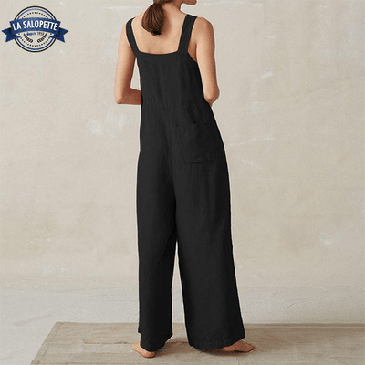Robe Salopette Pantalon Large Black