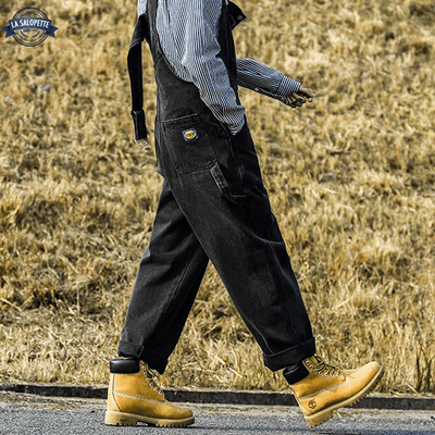 Latzhose Jeans schwarz von Rameau