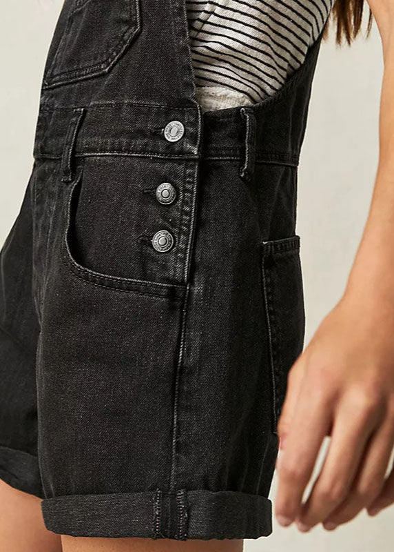 Salopette Short Jean Noir Crow