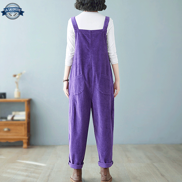 Salopette Vintage<br> Velours Violette