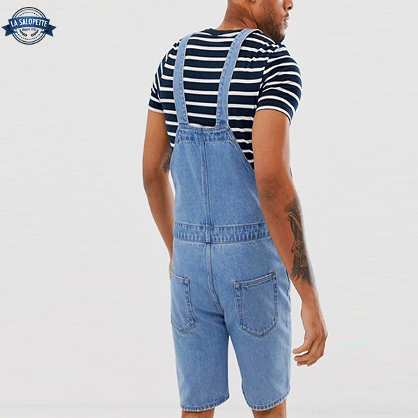 Kurze Latzhose Jeans Retro
