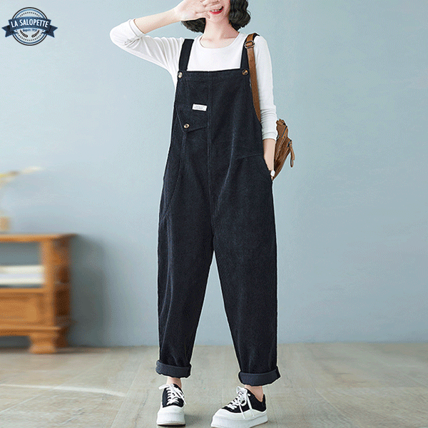 Salopette Vintage<br> Velours Noir