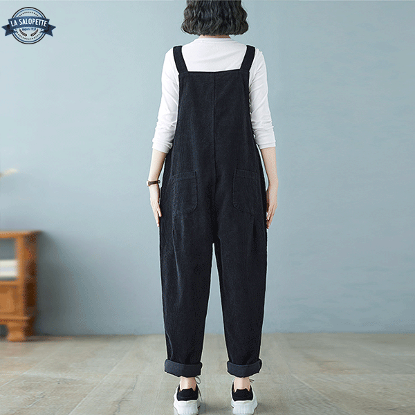 Salopette Vintage<br> Velours Noir