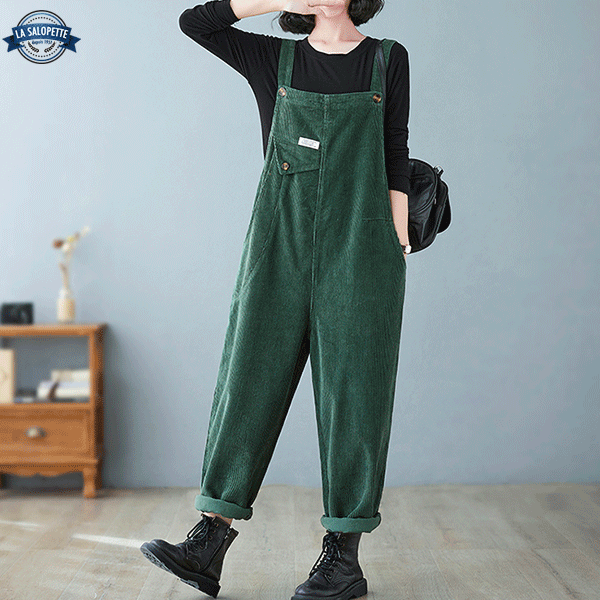 Salopette Vintage<br> Velours Vert