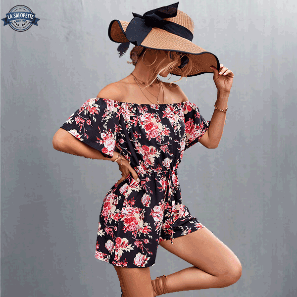 Playsuit Zwart Camélia Bloemen