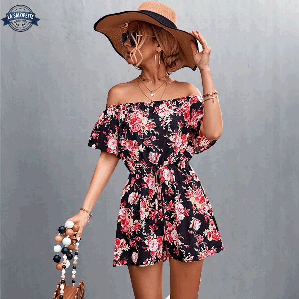 Playsuit Zwart Camélia Bloemen