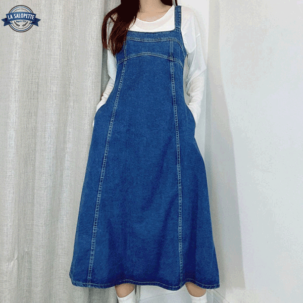 Robe Salopette<br> Bleue Indigo
