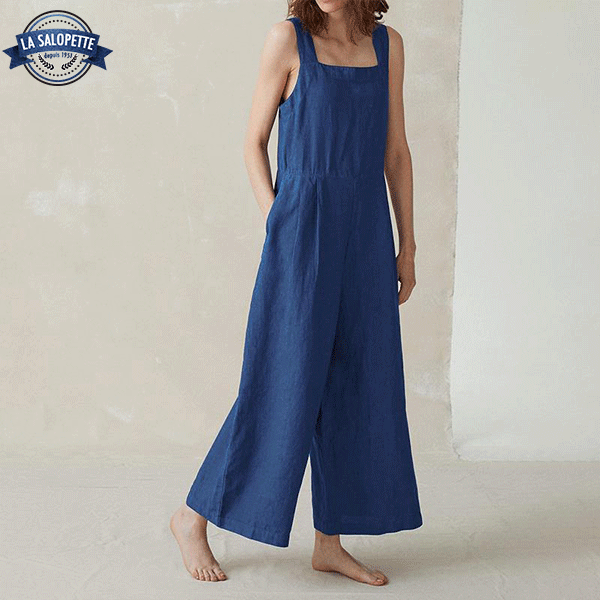 Robe Salopette<br> Fluide Bleue