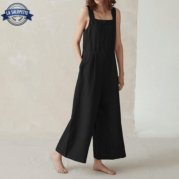 Tuinbroek Robe Pantalon Large Zwart | La Salopette