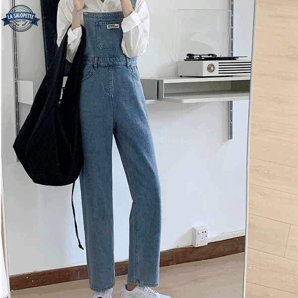 Salopette en Jean<br> Taille Haute