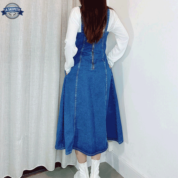 Robe Salopette<br> Bleue Indigo