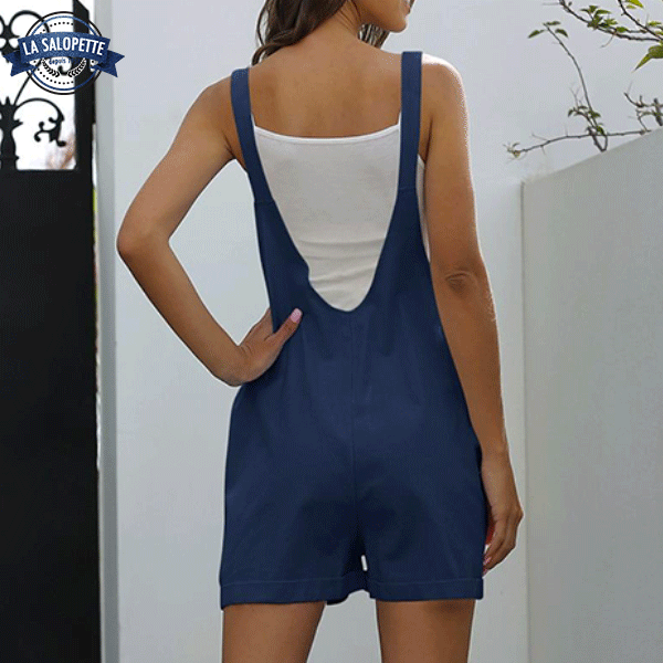 Salopette Short<br> Bleue Marine
