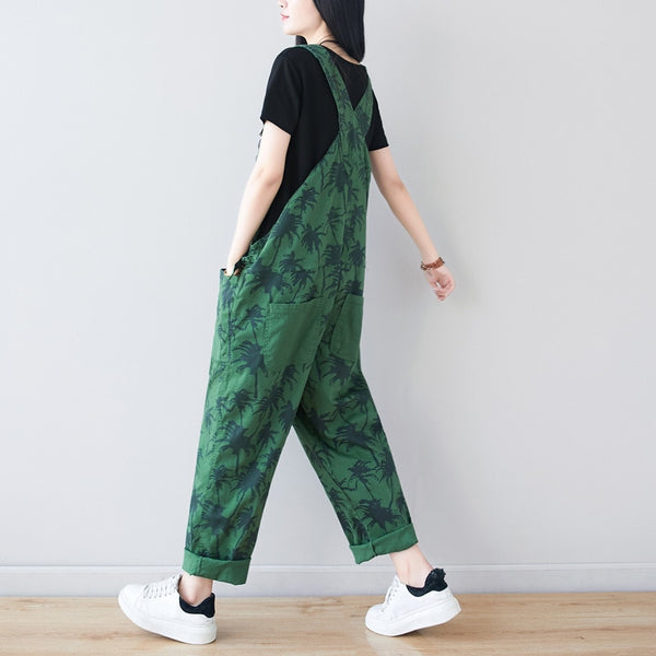 Tuinbroek Vintage Cargo Groen Kaki