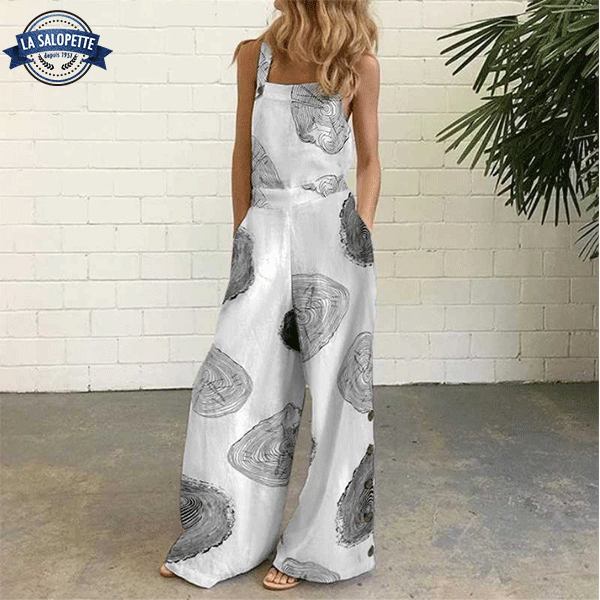 Robe Salopette<br> en Pagne Blanche