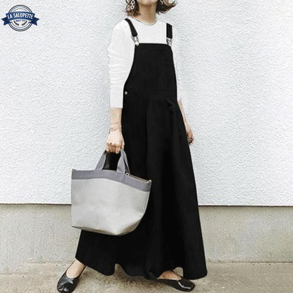 Robe Salopette<br> Noire Dorian