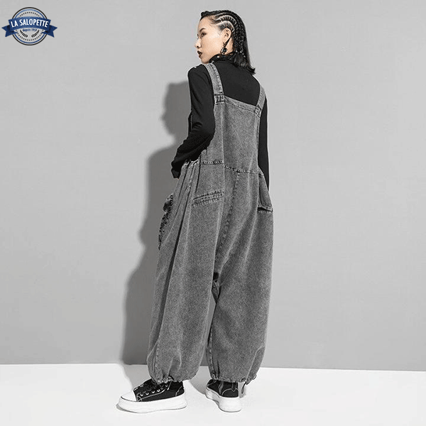 Salopette en Jean<br> Grise Femme Toshima