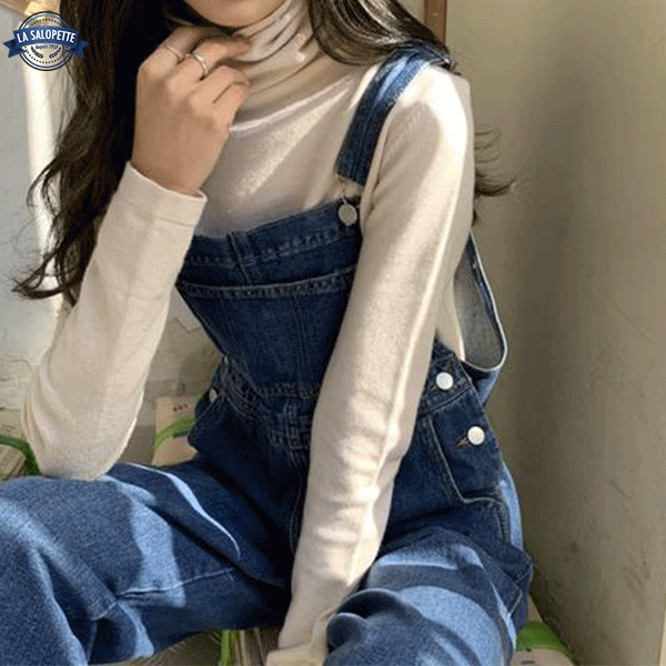 Salopette en Jean<br> Bleu Denim Milano