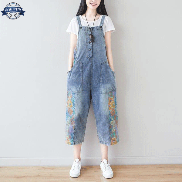 Tuinbroek Vintage Boho Bloemen Hana