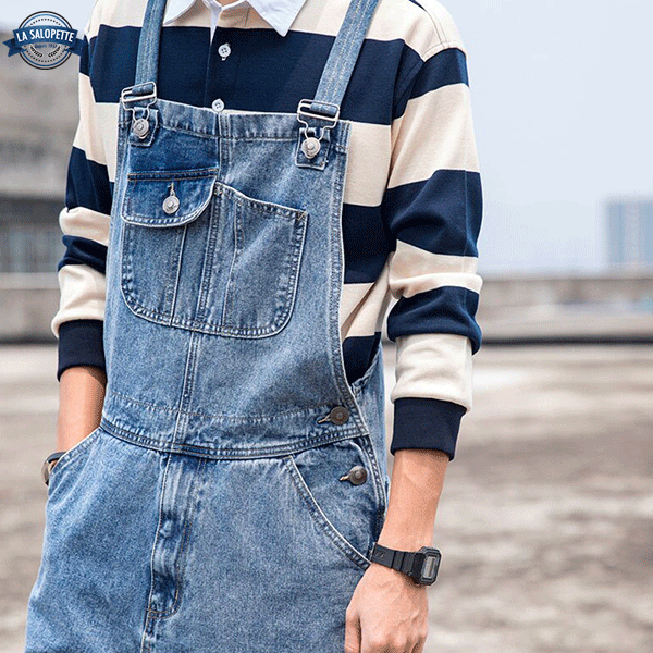 Boyfriend Jeans-Latzhose