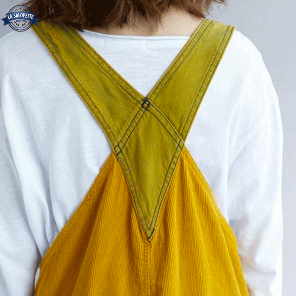 Salopette en Jean<br> Jaune Canari Hipster