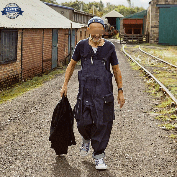 Latzhose Jeans Cargo Baggy Fisher