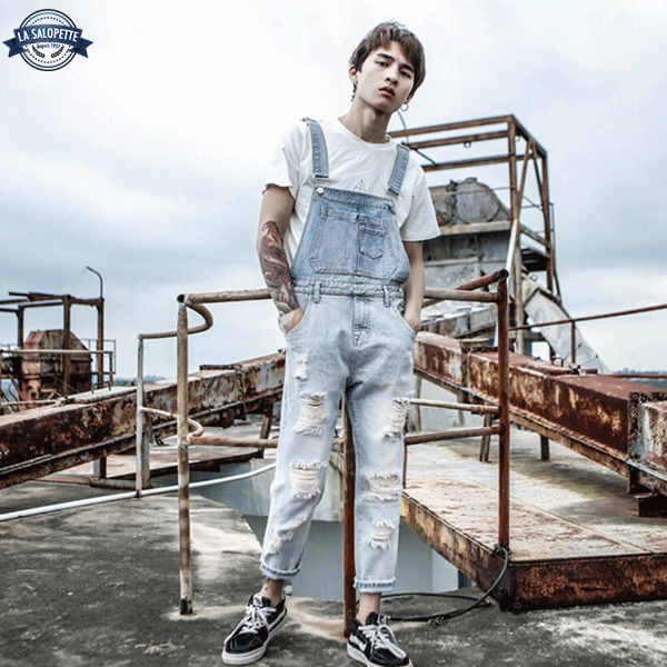 Latzhose Jeans Amsterdam City Bike