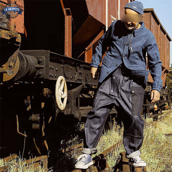 Latzhose Jeans Cargo Baggy Fisher