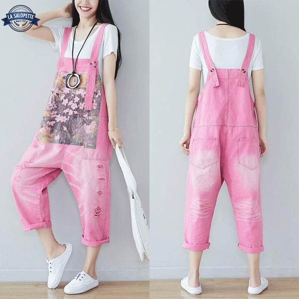 Tuinbroek Jeans Roze Matsuyama