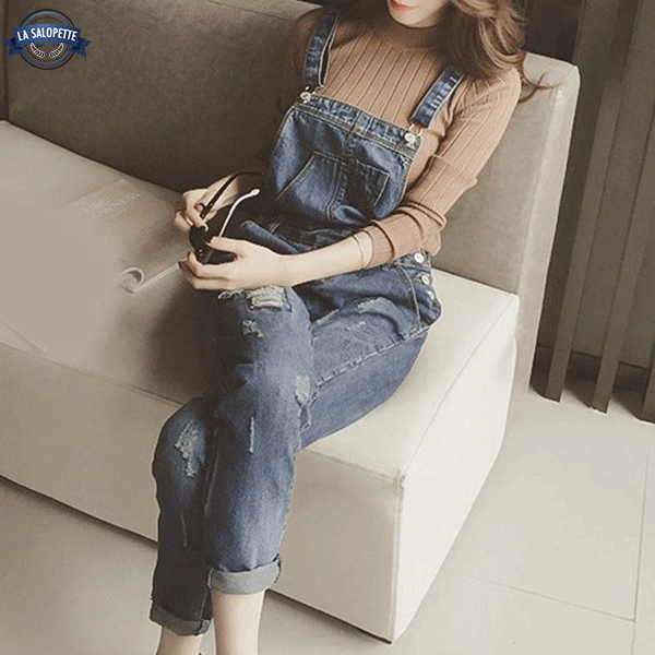 Salopette en Jean<br> Tissu Fin Moderne