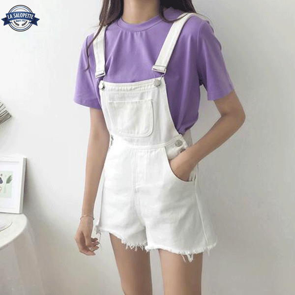 Salopette Short<br> Femme Blanche des Neiges