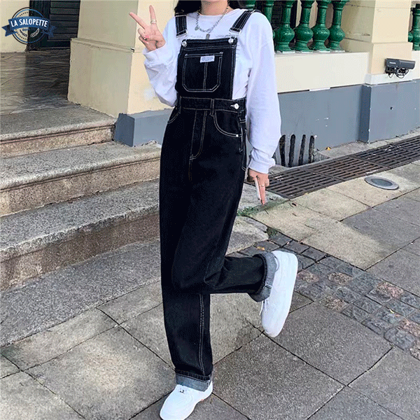 Salopette en Jean<br> Flare Bleue