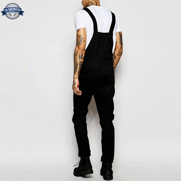 Salopette Classique<br> Noire en Jean Turbo