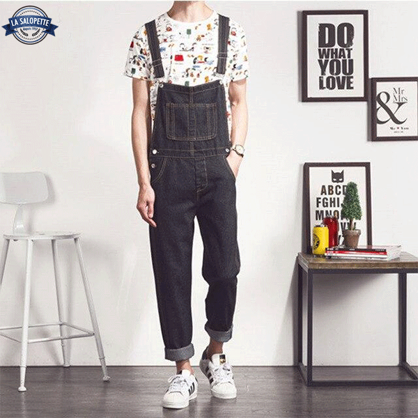 Herren-Jeans-Latzhose Trendy Vintage