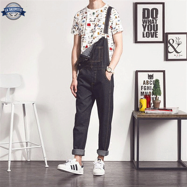 Herren-Jeans-Latzhose Trendy Vintage