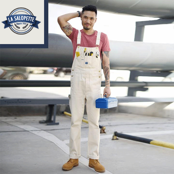 Klempner- Arbeitslatzhose Weiß