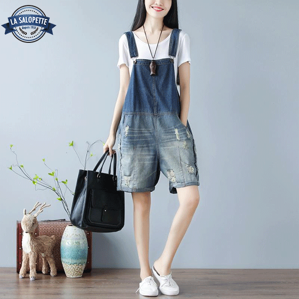 Salopette Short<br> Jean Shinjuku