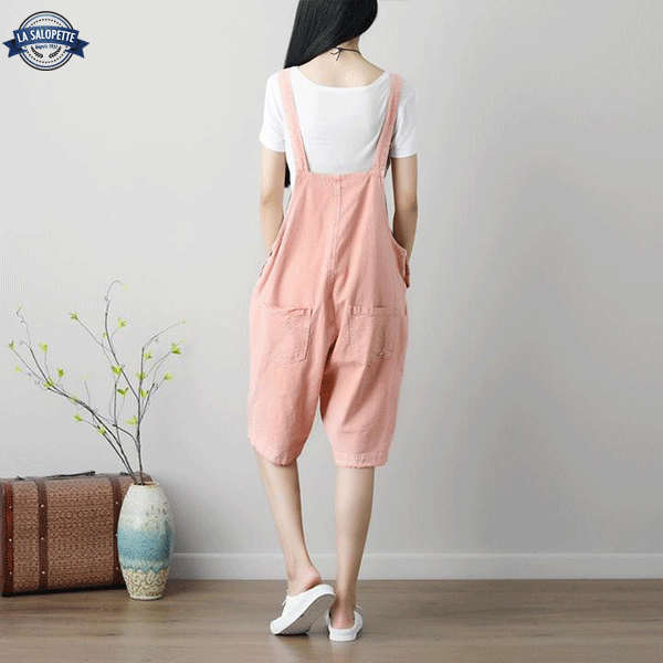 Salopette Short<br> Rose Saumon