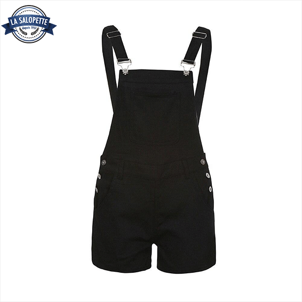Salopette Short<br> Style Basic Noire