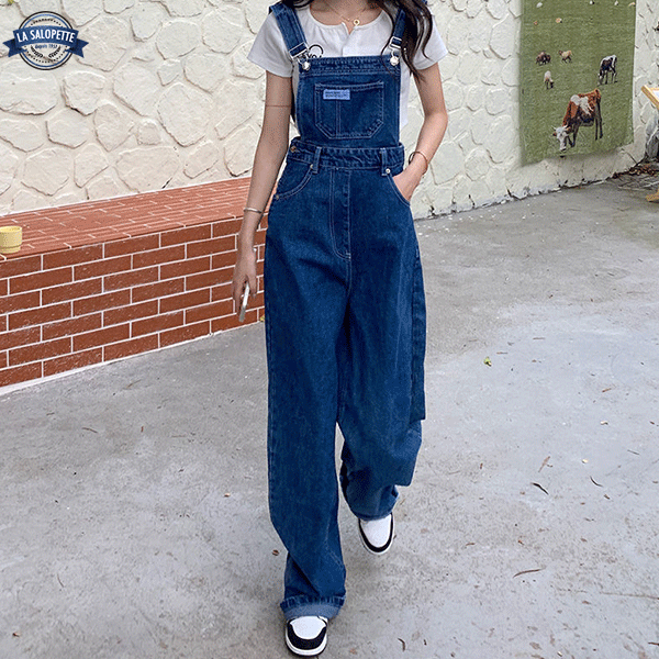 Salopette Jean<br> Taille Haute Prusse