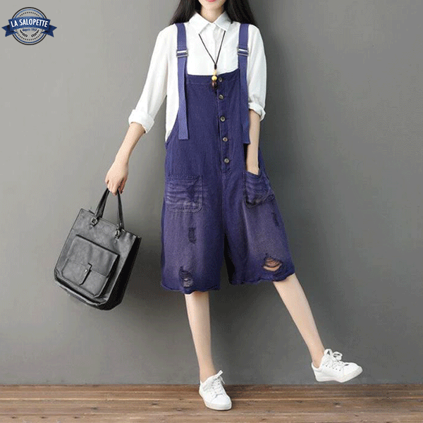 Tuinbroek Jeans Paars Tainan