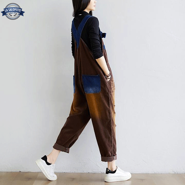 Salopette en Jean<br> Marron Tawny